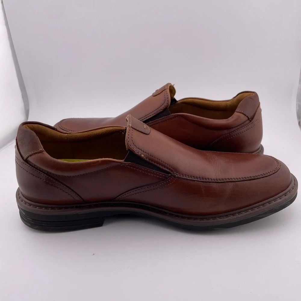 Florsheim Mens Brown Leather Slip On Comfort Tech‎ Loafers Shoes Size 8M